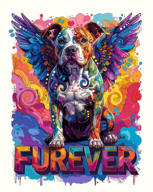 The Furever Wings Pittie Mini Print (Ltd. Edition) (020626)