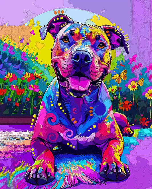 The Garden Rug Pittie Mini Print (Ltd. Edition) (081325)