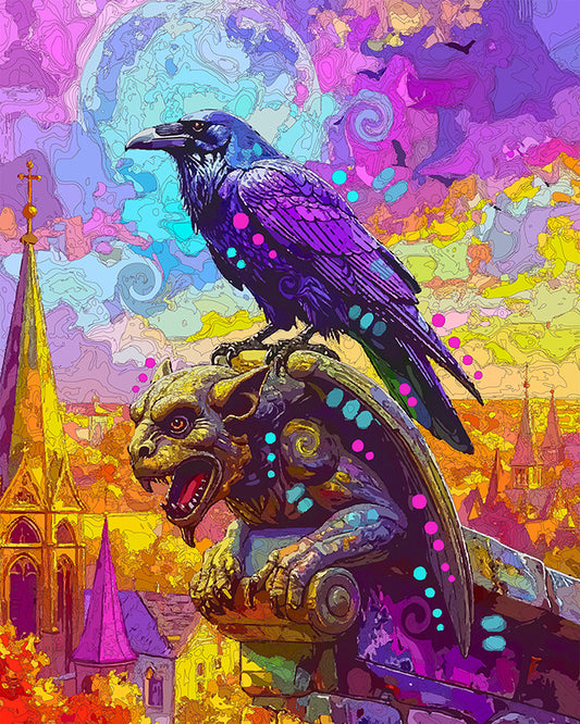 The Gargoyle Raven Mini Print (Ltd. Edition) (050826)