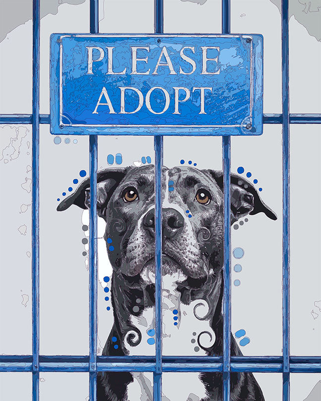 The Get Out Of Jail Pittie Mini Print (Ltd. Edition) (120325)