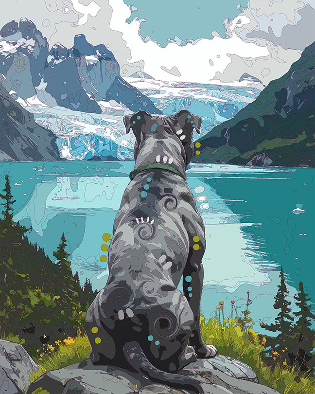 The Glacier Bay View Pittie Mini Print (Ltd. Edition) (080326)