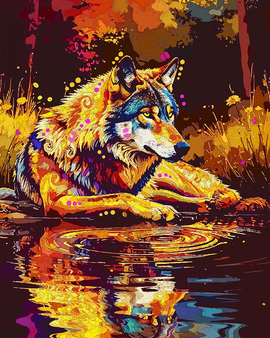 The Gold Pond Daylight Wolf Mini Print (Ltd. Edition) (082125)