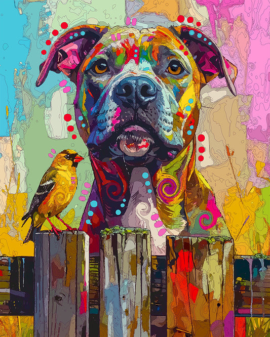The Goldfinch And The Pittie Mini Print (Ltd. Edition) (042026)