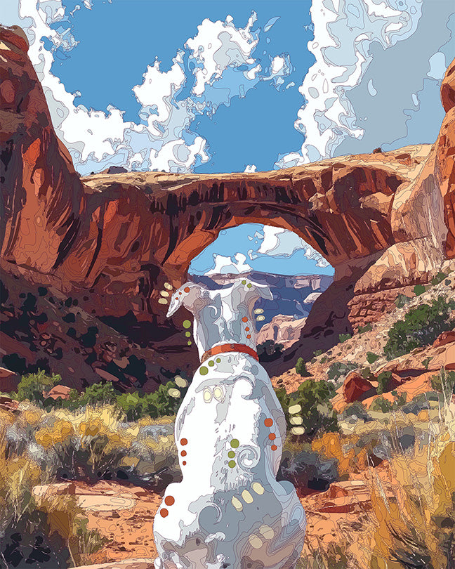 The Grand Staircase-Escalante View Pittie Mini Print (Ltd. Edition) (082826)