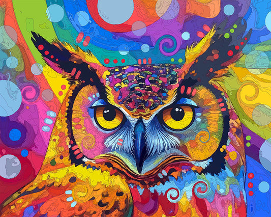 The Great Horned Pop Owl Mini Print (Ltd. Edition) (032626)