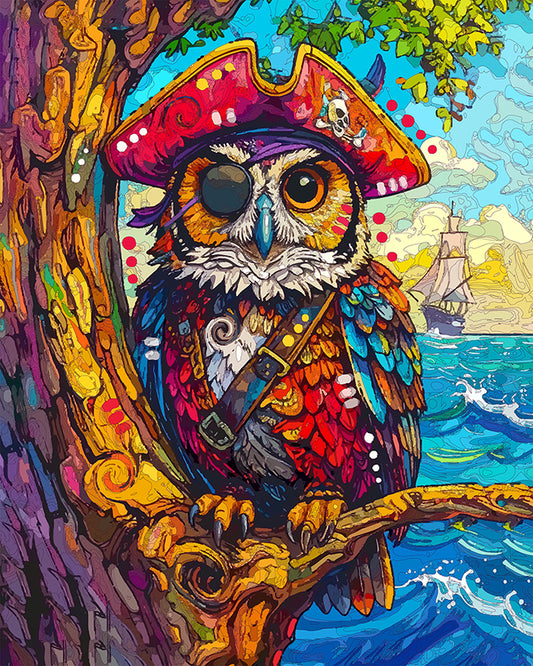 The Great Pirate Owl Mini Print (Ltd. Edition) (042126)
