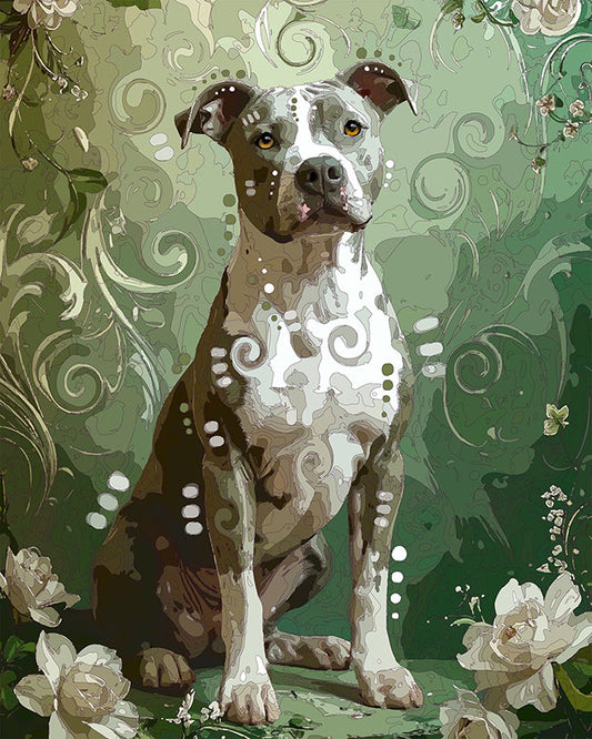 The Green Bliss Pittie Mini Print (Ltd. Edition) (120325)