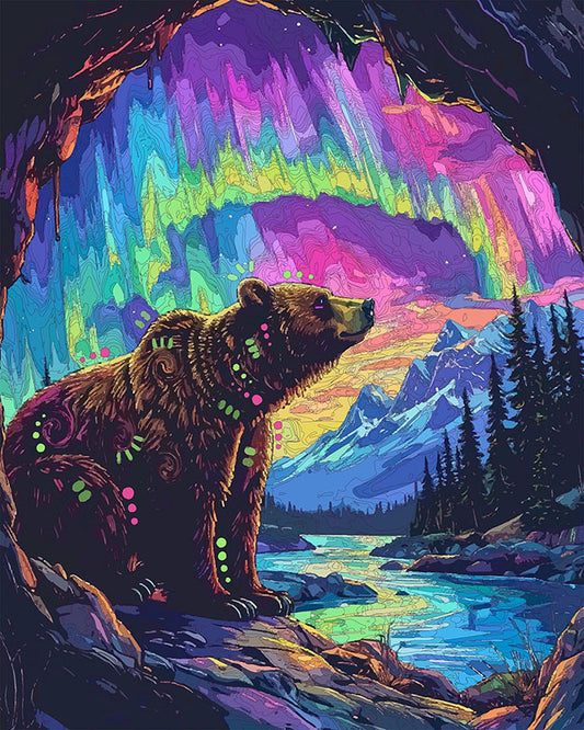The Grizzly Cave Northern Lights Mini Print (Ltd. Edition) (020626)