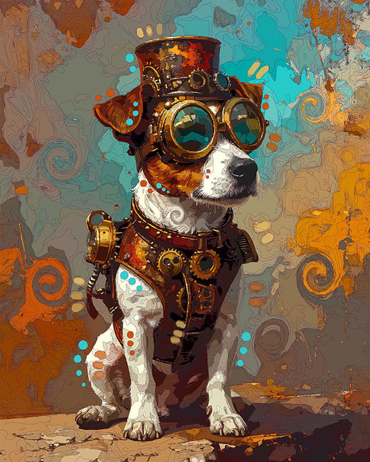 The Guarded Steampunk Jack Russell Mini Print (Ltd. Edition) (040726)
