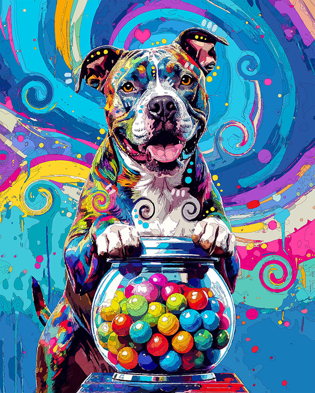 The Gumball Pittie Mini Print (Ltd. Edition) (110325)