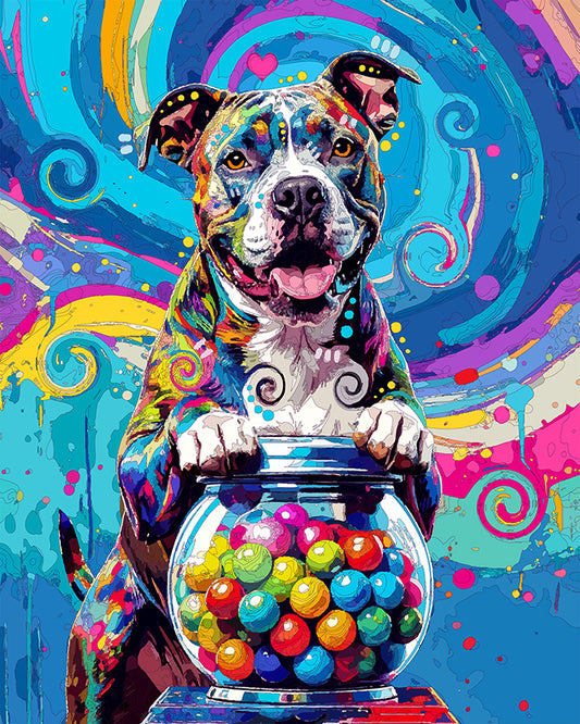 The Gumball Pittie Mini Print (Ltd. Edition) (110325)