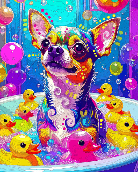 The Happy Duck Bath Chi Mini Print (Ltd. Edition) (090325)