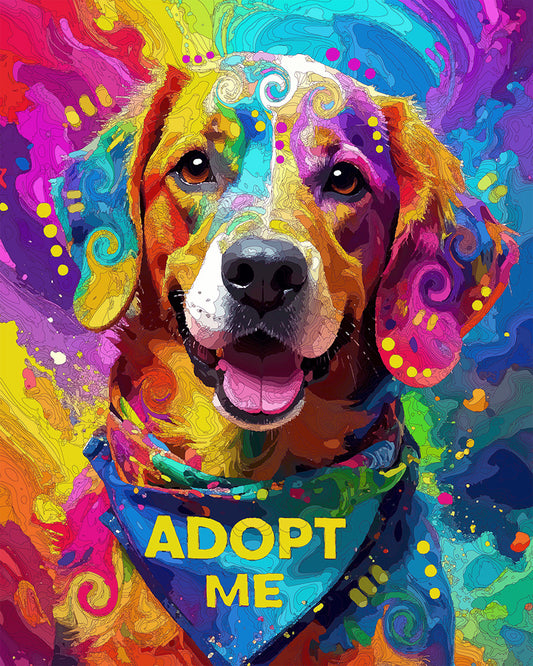 The Happy Hopeful Pup Mini Print (Ltd. Edition) (071525)