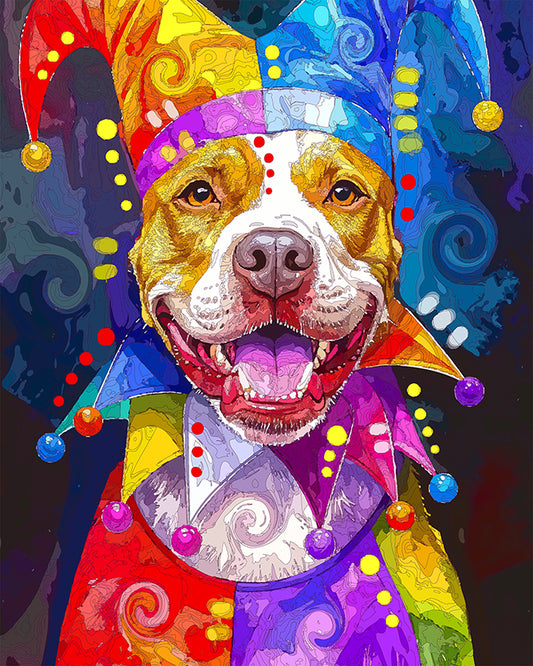 The Happy Joker Pittie Mini Print (Ltd. Edition) (050726)