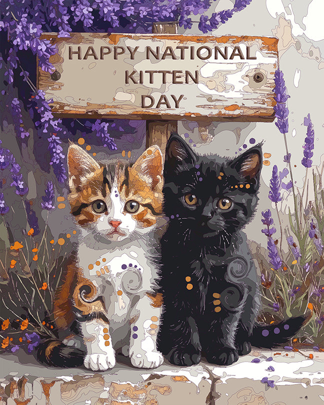 The Happy Kitten Garden Mini Print (Ltd. Edition) (071026)