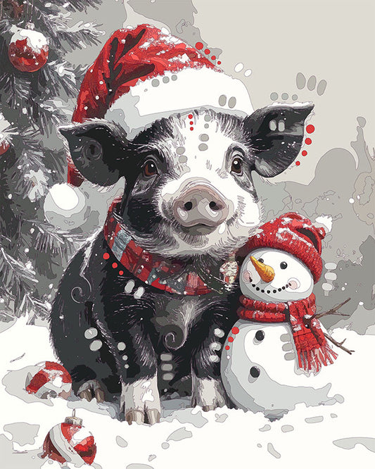 The Happy Snow Piglet Mini Print (Ltd. Edition) (121125)
