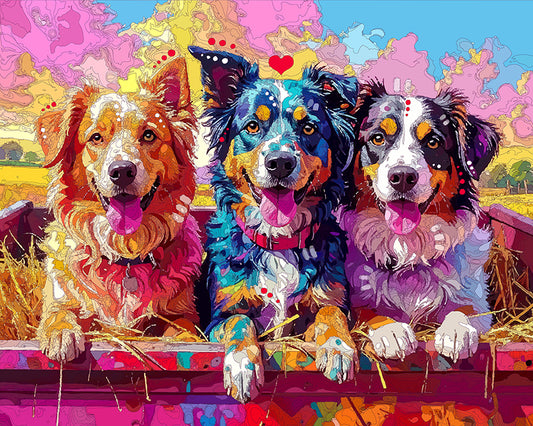 The Hay Ride Mutts Mini Print (Ltd. Edition) (082925)