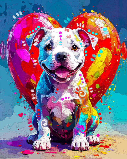 The Heart Drop Pittie Pup Mini Print (Ltd. Edition) (073125)
