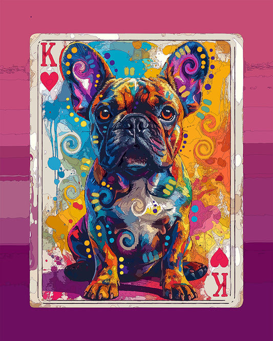 The Heart King Frenchie Mini Print (Ltd. Edition) (010226)