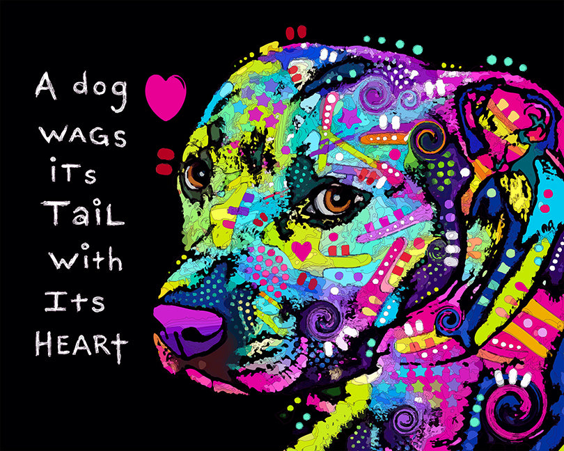 The Heart Of Gratitude Pittie Mini Print (Ltd. Edition) (100726)