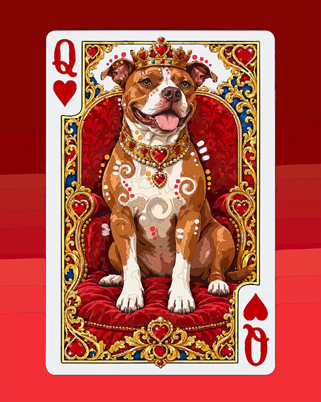 The Heart Queen Staffy Mini Print (Ltd. Edition) (092526)