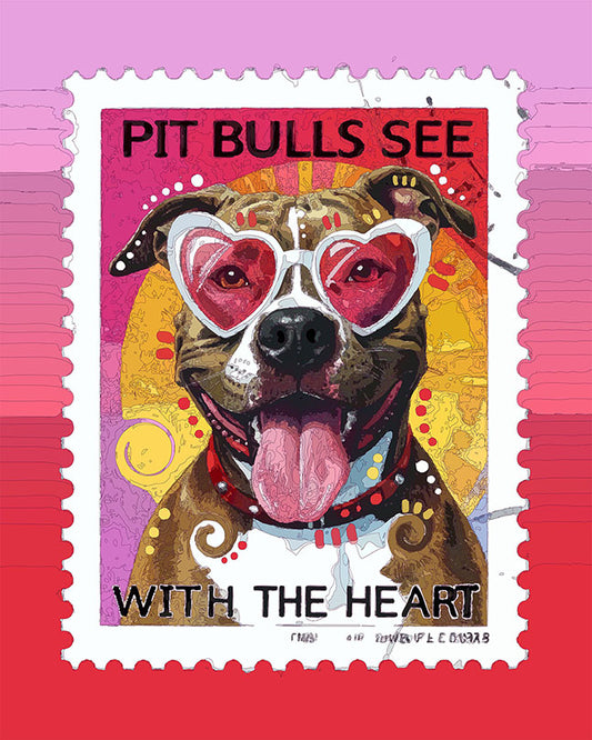 The Heart See Pittie Stamp Mini Print (Ltd. Edition) (040326)