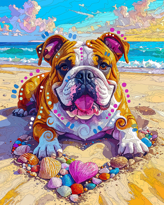 The Heart Shell Bulldog Mini Print (Ltd. Edition) (081426)