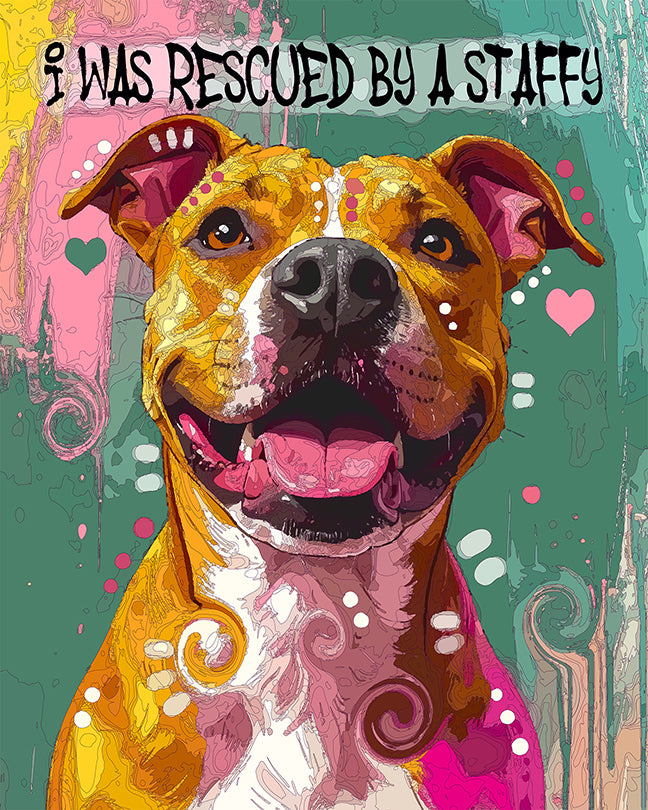 The Heart Staffy Mini Print (Ltd. Edition) (060926)