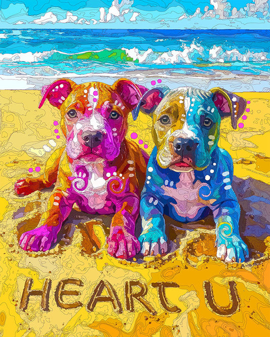 The Heart U Beach Twins Mini Print (Ltd. Edition) (031326)