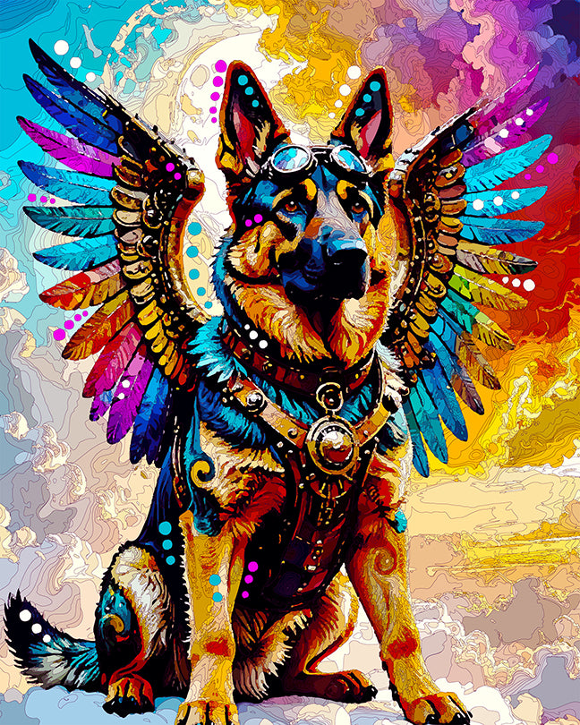 The Heavenly Steampunk Angel Shep Mini Print (Ltd. Edition) (081125)