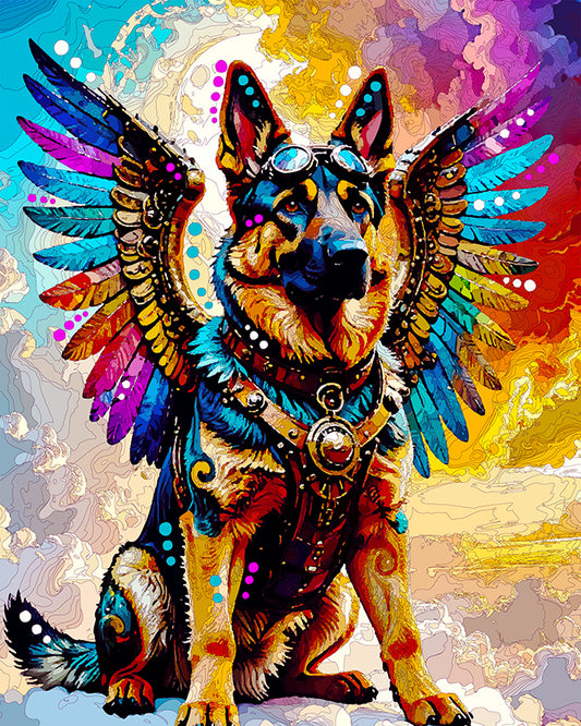 The Heavenly Steampunk Angel Shep Mini Print (Ltd. Edition) (081125)