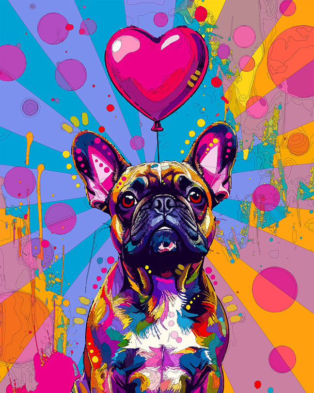 The Helium Heart Frenchie Mini Print (Ltd. Edition) (091625)