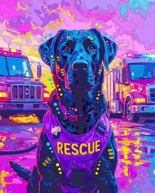 The Heroic Rescue Lab Mini Print (Ltd. Edition) (100825)
