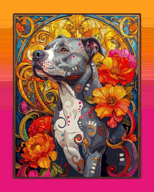 The Hidden Light Garden Pittie Mini Print (Ltd. Edition) (041726)