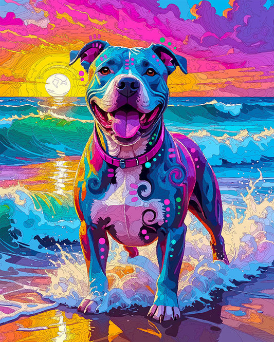 The High Tide Pittie Mini Print (Ltd. Edition) (032326)