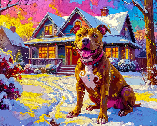 The Holiday Home Pittie Mini Print (Ltd. Edition) (122325)