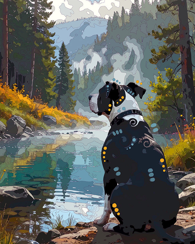 The Hot Springs View Pittie Mini Print (Ltd. Edition) (081926)