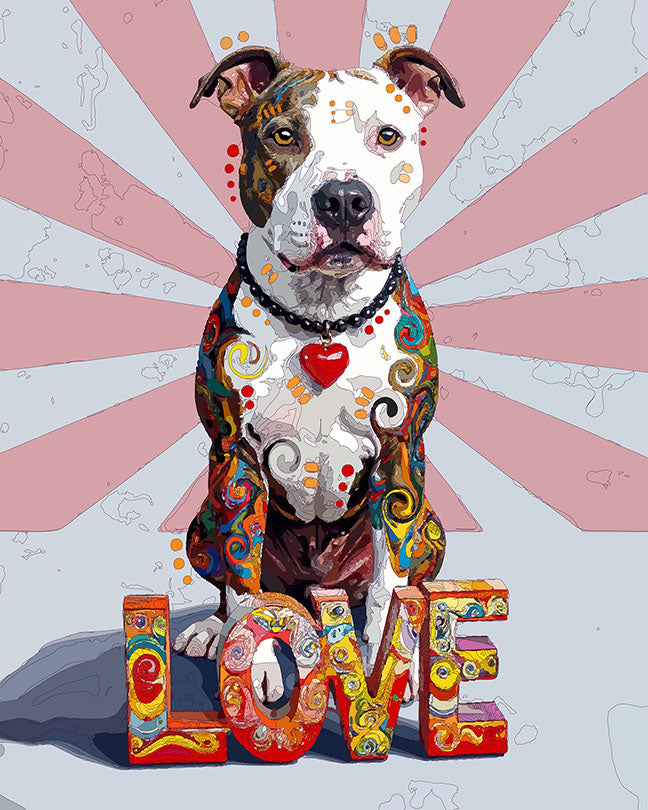 The Hyper Love Pittie Mini Print (Ltd. Edition) (111825)