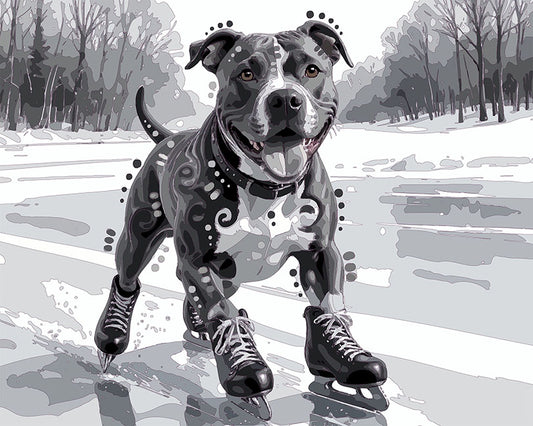 The Ice Park Pittie Mini Print (Ltd. Edition) (012926)