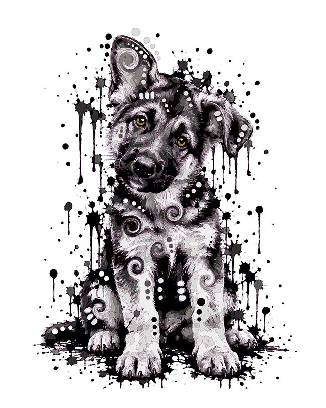 The Ink Splash Shep Pup Mini Print (Ltd. Edition) (102326)