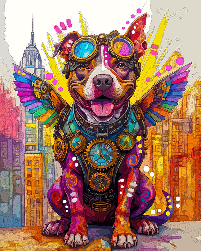 The Inner City Steampunk Pittie Mini Print (Ltd. Edition) (060426)