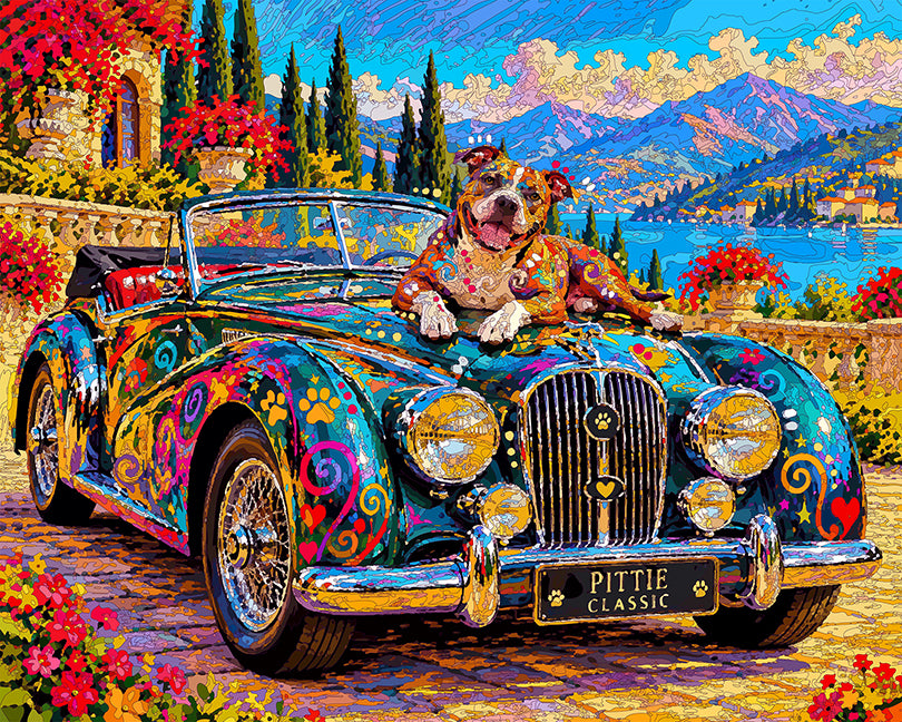 The Jaguar Roadster Hood Ornament Mini Print (Ltd. Edition) (100526)