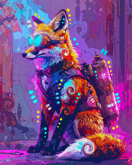 The Jet Pack Steampunk Fox Mini Print (Ltd. Edition) (051926)