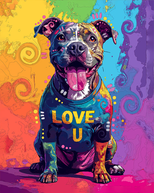 The Joy Of Love Pittie Mini Print (Ltd. Edition) (010226)