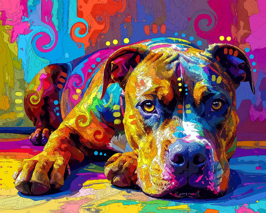 The Lazy Love Pittie Mini Print (Ltd. Edition) (082925)