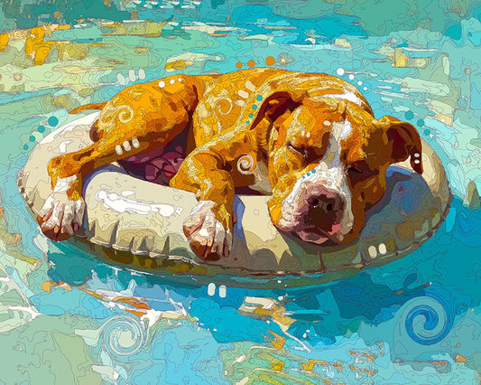 The Lazy Summer Tube Pittie Mini Print (Ltd. Edition) (042726)