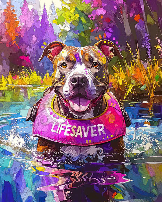 The Lifesaving Pittie Mini Print (Ltd. Edition) (090125)