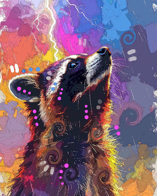 The Lightning Raccoon Mini Print (Ltd. Edition) (012626)