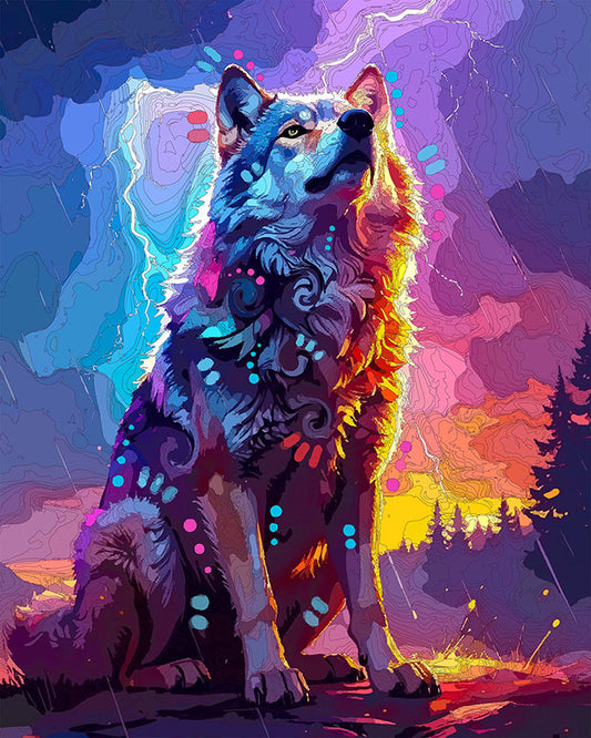The Lightning Wolf Mini Print (Ltd. Edition) (012226)