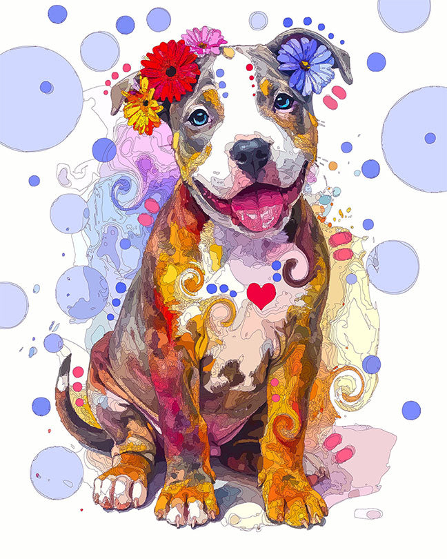 The Little Flower Maker Pittie Mini Print (Ltd. Edition) (021726)